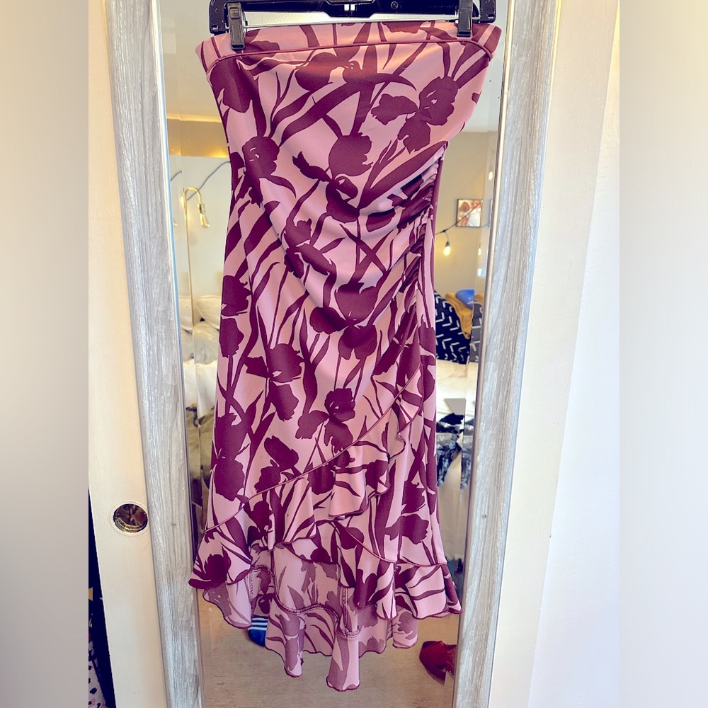Gorgeous Vintage Knee Length Strapless Vintage Retro Dress size 4-6